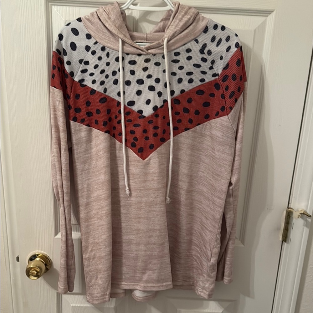 Polka Dot and Striped Hoodie